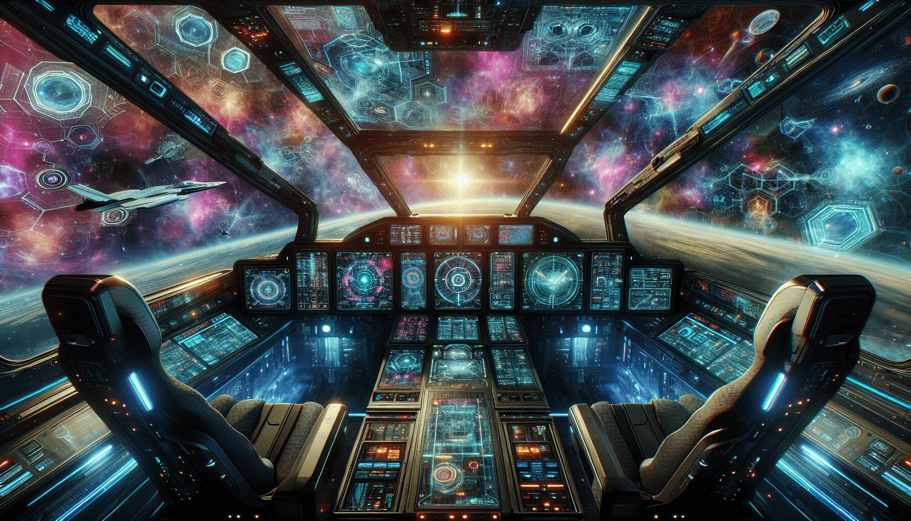 Aircraft cockpit view