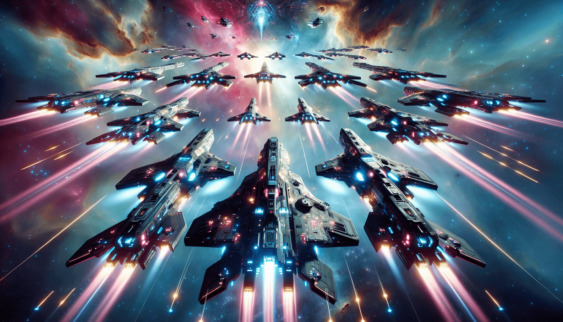 Player fleet flying together